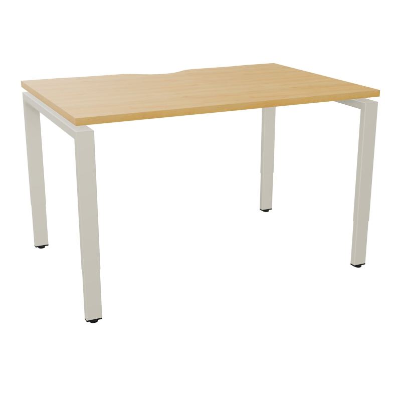 BUR RECT CONECT ECHANCRURE L120XP80CM PIEDS ARCHE RH FIN    R5 ZC