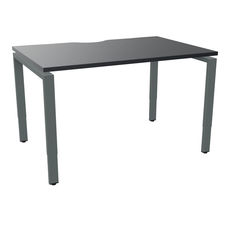 BUR RECT CONECT ECHANCRURE L120XP80CM PIEDS ARCHE RH FIN    R9 SU