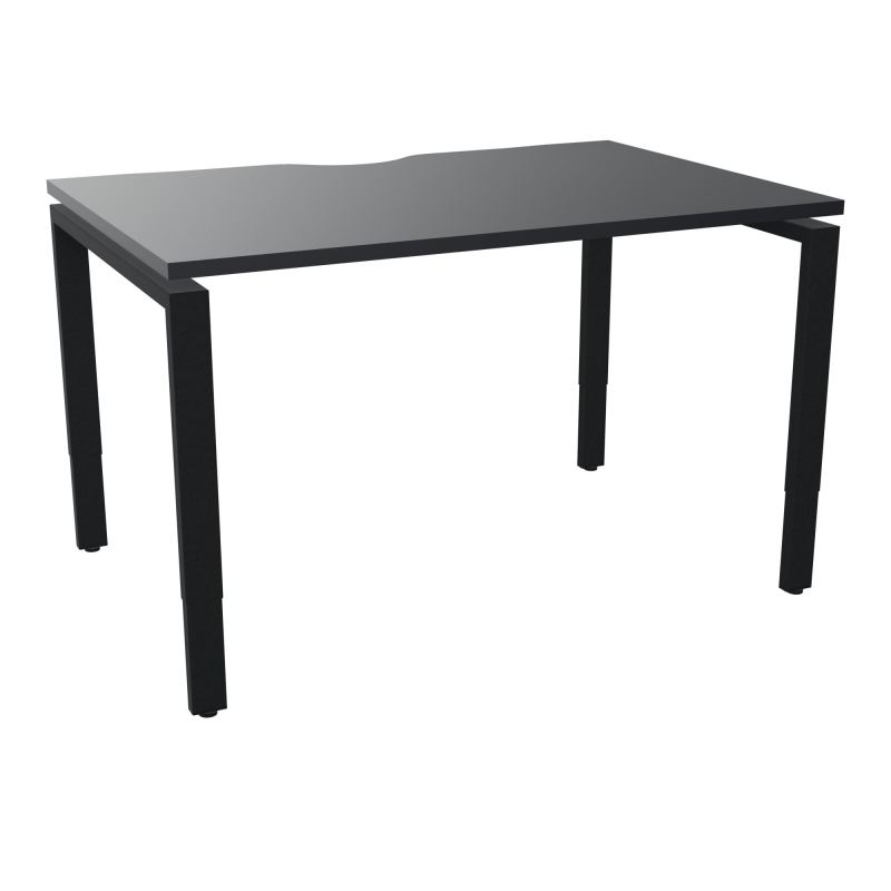 BUR RECT CONECT ECHANCRURE L120XP80CM PIEDS ARCHE RH FIN    R9 ZP