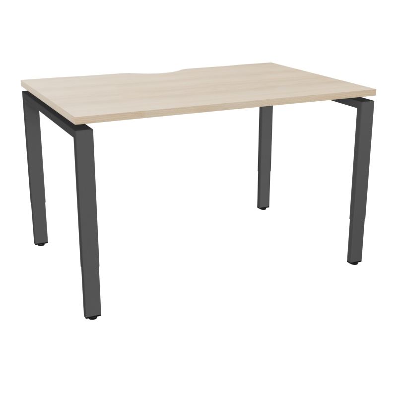 CONECT BUR RECT +ECHANCRURE L120XP80CM DECOR RZ PIEDS ARCHE RH FIN SC