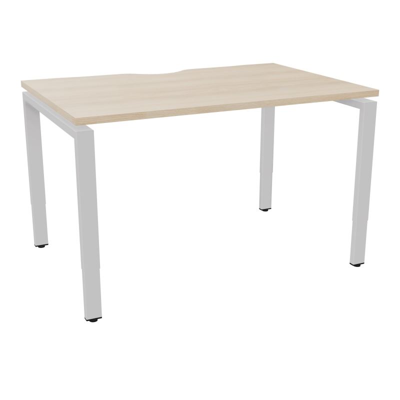 CONECT BUR RECT +ECHANCRURE L120XP80CM DECOR RZ PIEDS ARCHE RH FIN SD
