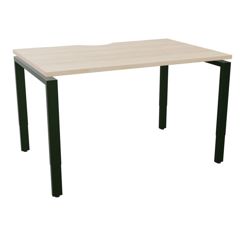 BUR RECT CONECT ECHANCRURE L120XP80CM PIEDS ARCHE RH FIN RZ ST