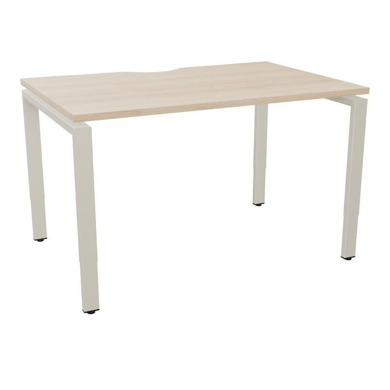 BUR RECT CONECT ECHANCRURE L120XP80CM PIEDS ARCHE RH FIN RZ ZC