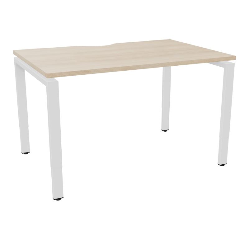CONECT BUR RECT +ECHANCRURE L120XP80CM DECOR RZ PIEDS ARCHE RH FIN ZO