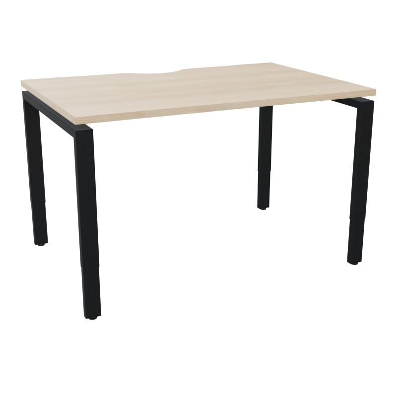 CONECT BUR RECT +ECHANCRURE L120XP80CM DECOR RZ PIEDS ARCHE RH FIN ZP