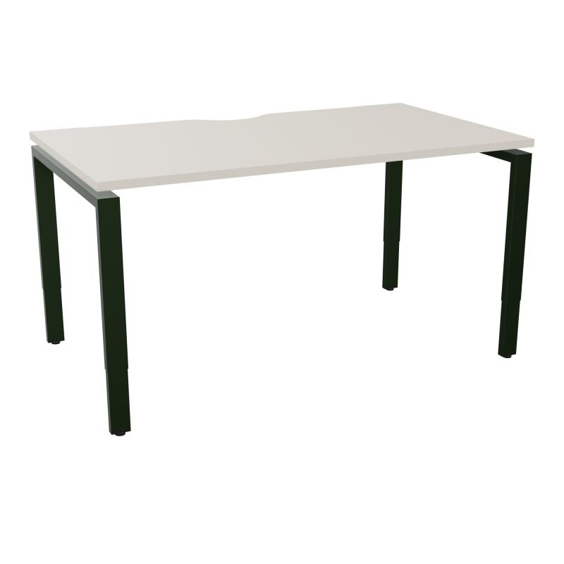 BUR RECT CONECT ECHANCRURE L140XP80CM PIEDS ARCHE RH FIN N5 ST