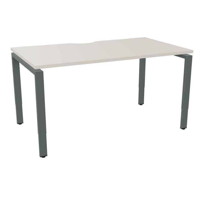 BUR RECT CONECT ECHANCRURE L140XP80CM PIEDS ARCHE RH FIN N5 SU