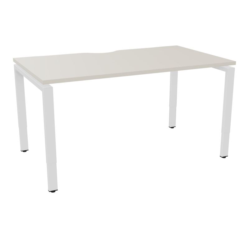 BUR RECT CONECT ECHANCRURE L140XP80CM PIEDS ARCHE RH FIN N5 ZO