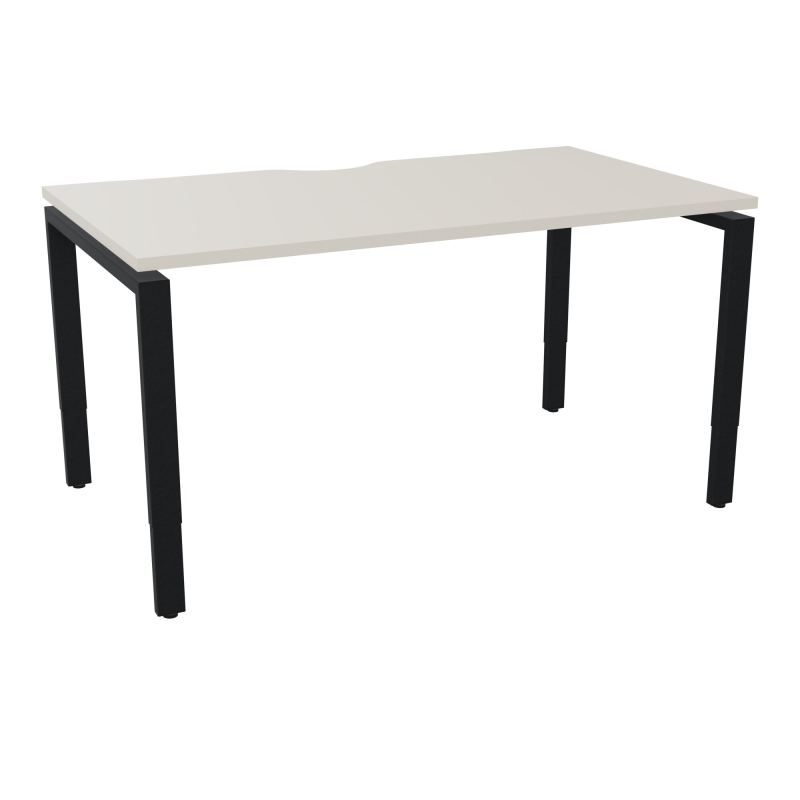 BUR RECT CONECT ECHANCRURE L140XP80CM PIEDS ARCHE RH FIN N5 ZP