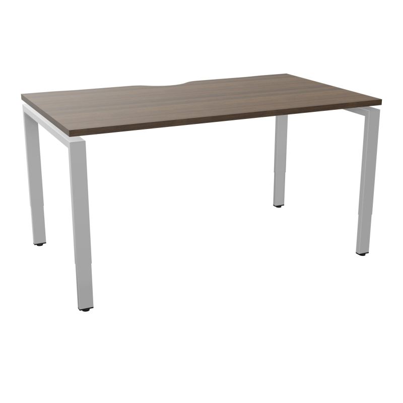BUR RECT CONECT ECHANCRURE L140XP80CM PIEDS ARCHE RH FIN N6 SA