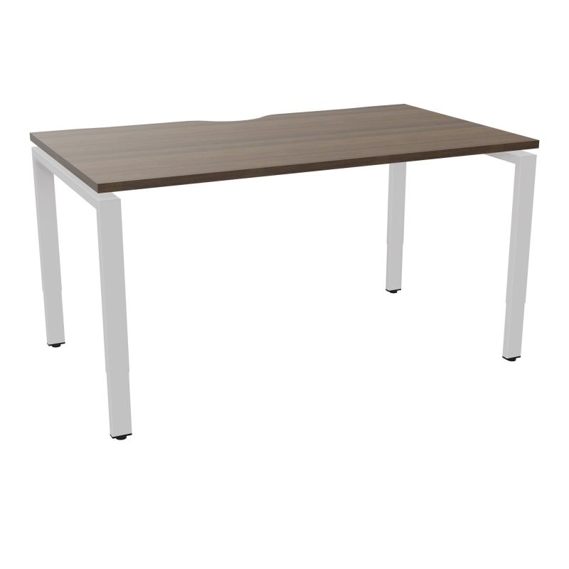 BUR RECT CONECT ECHANCRURE L140XP80CM PIEDS ARCHE RH FIN N6 SD