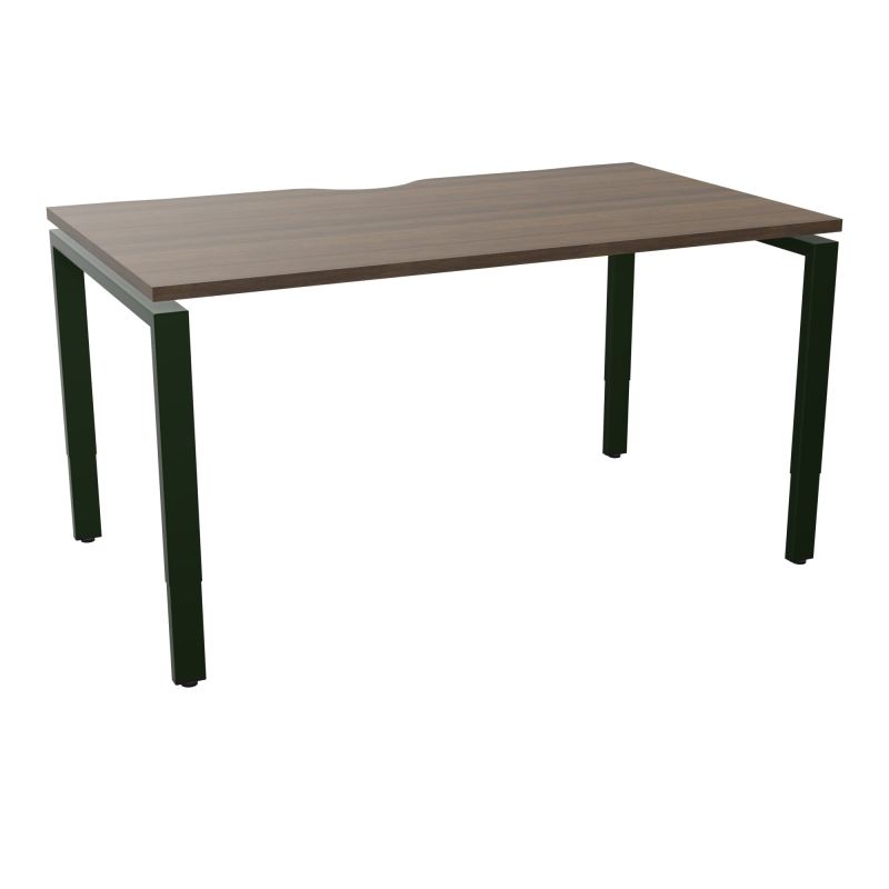 BUR RECT CONECT ECHANCRURE L140XP80CM PIEDS ARCHE RH FIN N6 ST