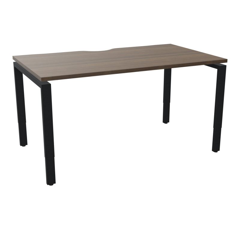 BUR RECT CONECT ECHANCRURE L140XP80CM PIEDS ARCHE RH FIN N6 ZP