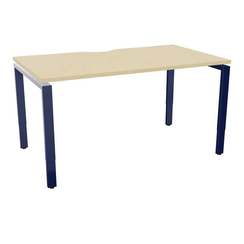 BUR RECT CONECT ECHANCRURE L140XP80CM PIEDS ARCHE RH FIN N8 X4