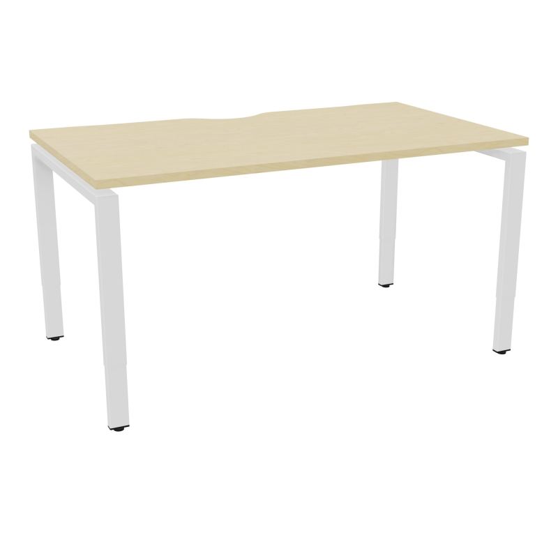 BUR RECT CONECT ECHANCRURE L140XP80CM PIEDS ARCHE RH FIN N8 ZO