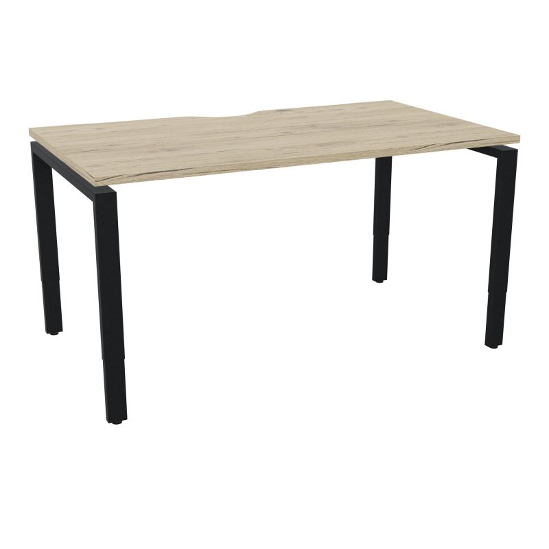 CONECT BUR RECT +ECHANCRURE L140XP80CM DECOR R3 PIEDS ARCHE RH FIN ZP