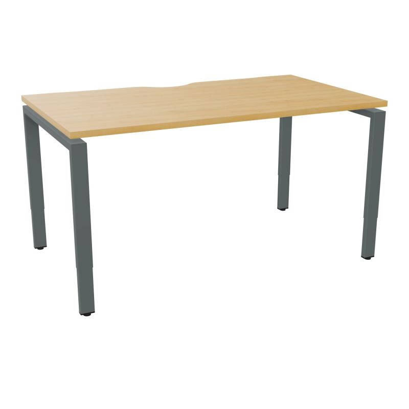 BUR RECT CONECT ECHANCRURE L140XP80CM PIEDS ARCHE RH FIN    R5 SU