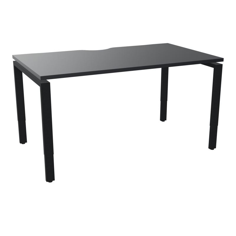 BUR RECT CONECT ECHANCRURE L140XP80CM PIEDS ARCHE RH FIN    R9 ZP