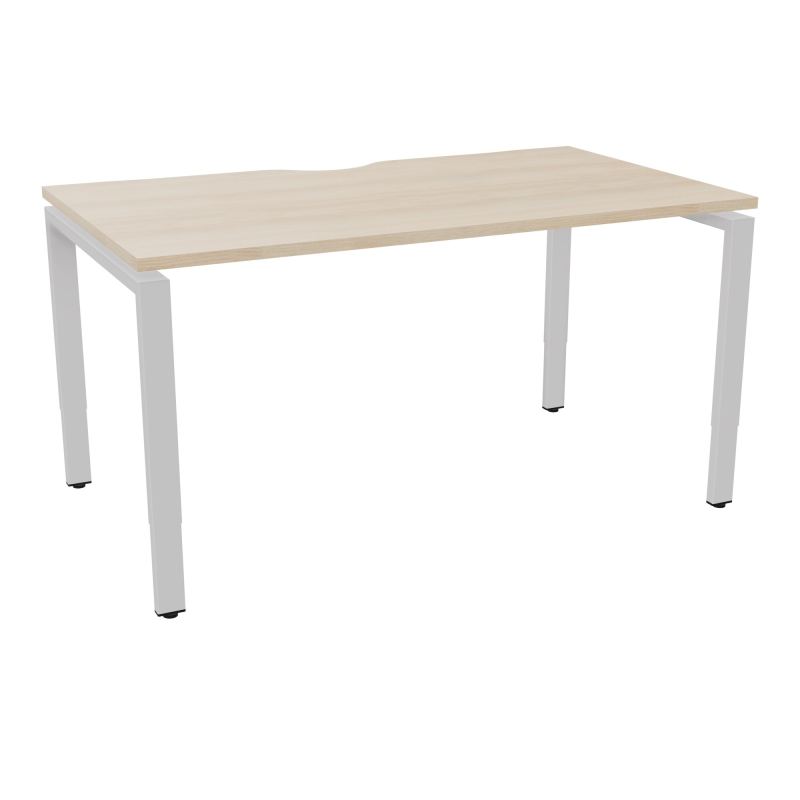 CONECT BUR RECT +ECHANCRURE L140XP80CM DECOR RZ PIEDS ARCHE RH FIN SD