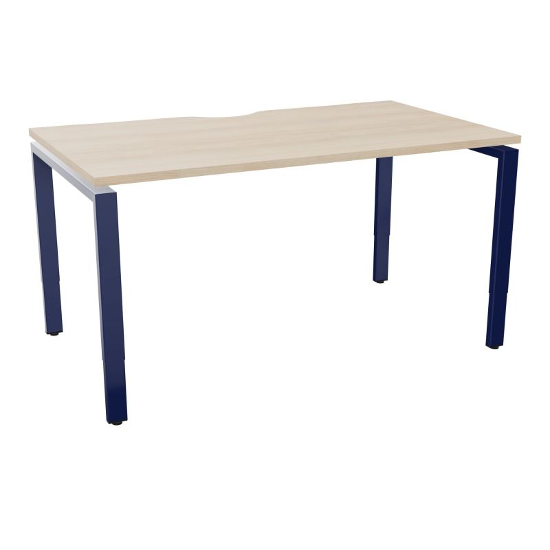 CONECT BUR RECT +ECHANCRURE L140XP80CM DECOR RZ PIEDS ARCHE RH FIN X4