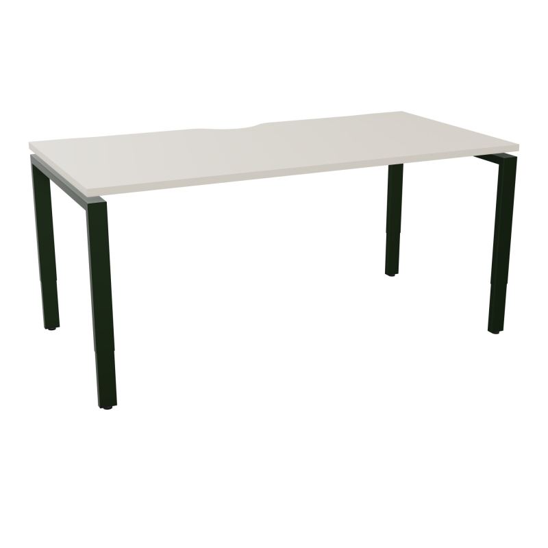 BUR RECT CONECT ECHANCRURE L160XP80CM PIEDS ARCHE RH FIN N5 ST