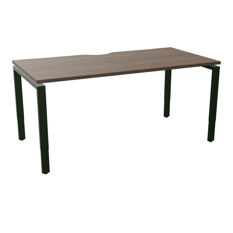 BUR RECT CONECT ECHANCRURE L160XP80CM PIEDS ARCHE RH FIN N6 ST