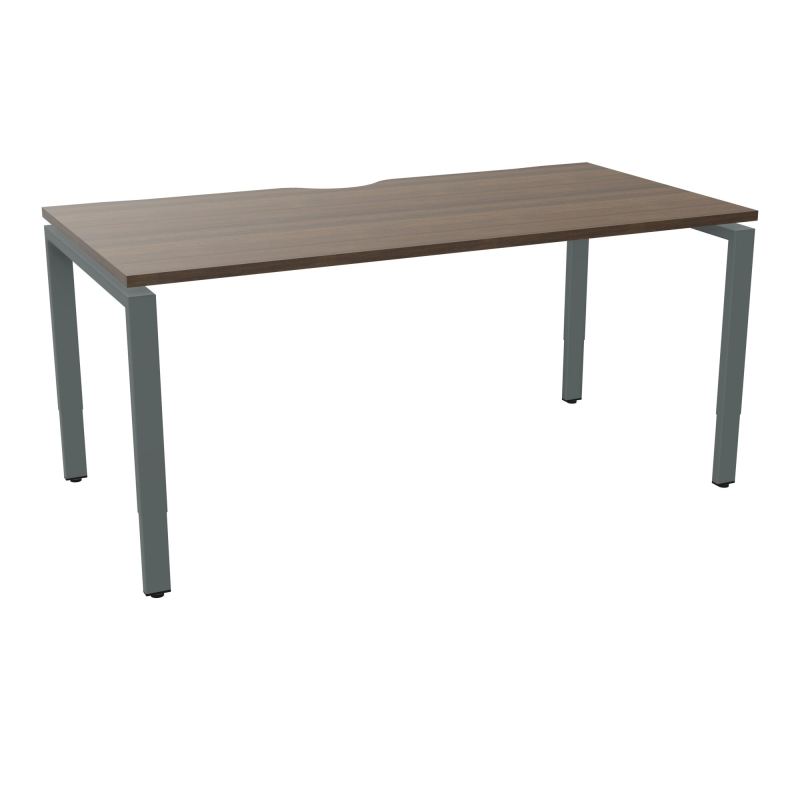 BUR RECT CONECT ECHANCRURE L160XP80CM PIEDS ARCHE RH FIN N6 SU