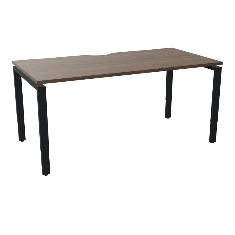 BUR RECT CONECT ECHANCRURE L160XP80CM PIEDS ARCHE RH FIN N6 ZP