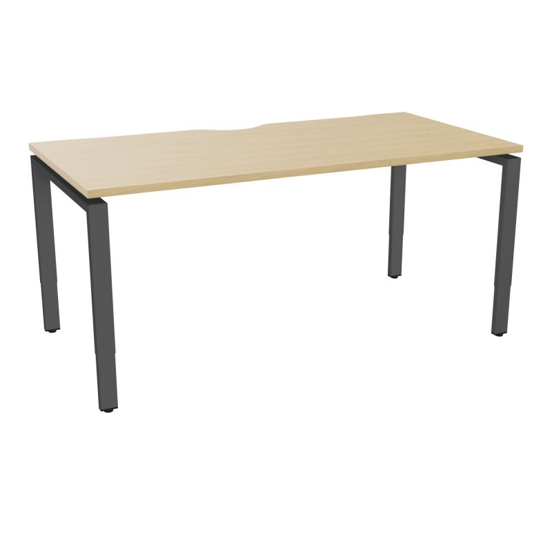 BUR RECT CONECT ECHANCRURE L160XP80CM PIEDS ARCHE RH FIN    R1 SC