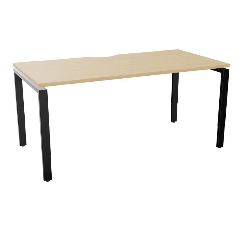 BUR RECT CONECT ECHANCRURE L160XP80CM PIEDS ARCHE RH FIN    R1 SG