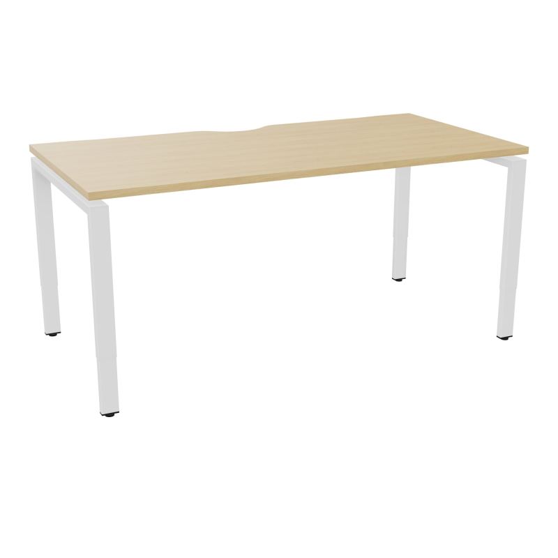 BUR RECT CONECT ECHANCRURE L160XP80CM PIEDS ARCHE RH FIN    R1 SO