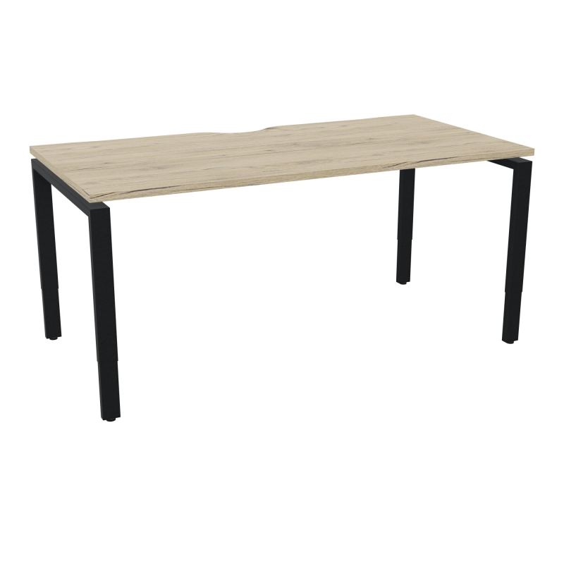 CONECT BUR RECT +ECHANCRURE L160XP80CM DECOR R3 PIEDS ARCHE RH FIN ZP
