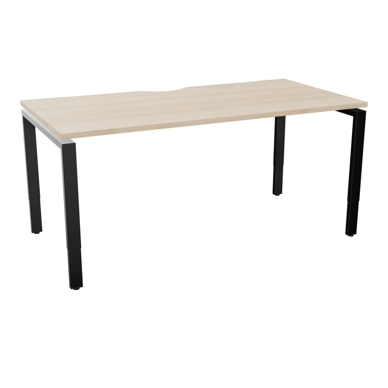CONECT BUR RECT +ECHANCRURE L160XP80CM DECOR RZ PIEDS ARCHE RH FIN SG