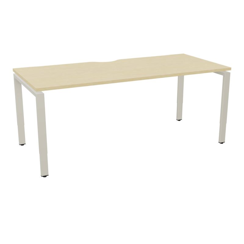 BUR RECT CONECT ECHANCRURE L180XP80CM PIEDS ARCHE RH FIN N8 ZC