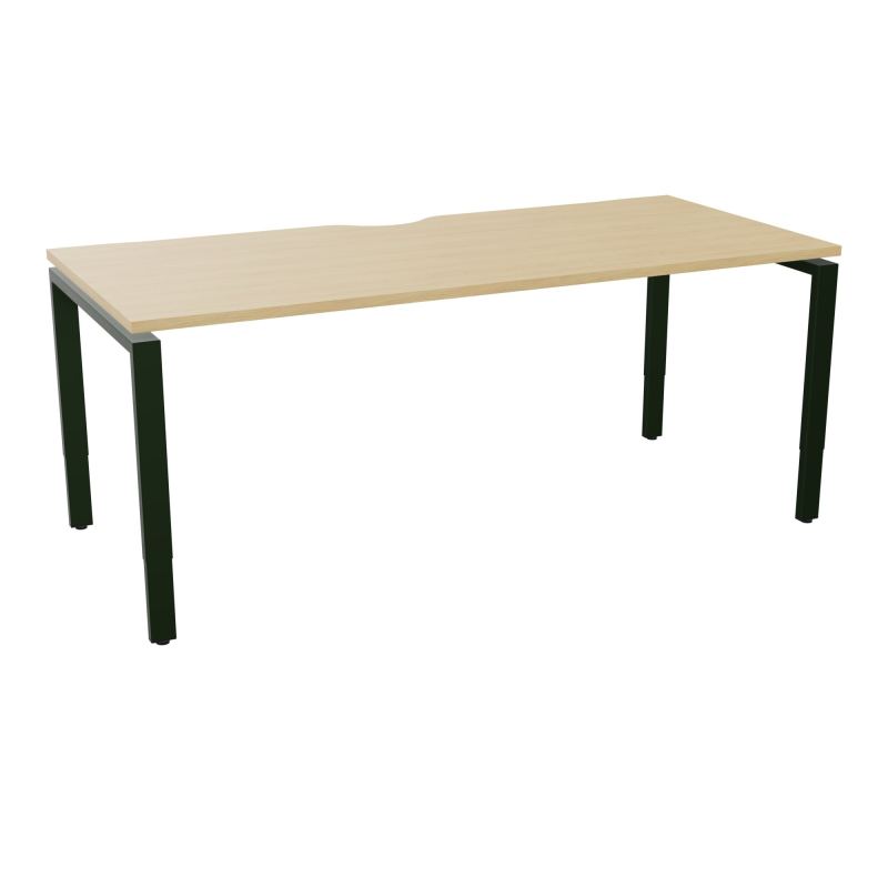 BUR RECT CONECT ECHANCRURE L180XP80CM PIEDS ARCHE RH FIN    R1 ST