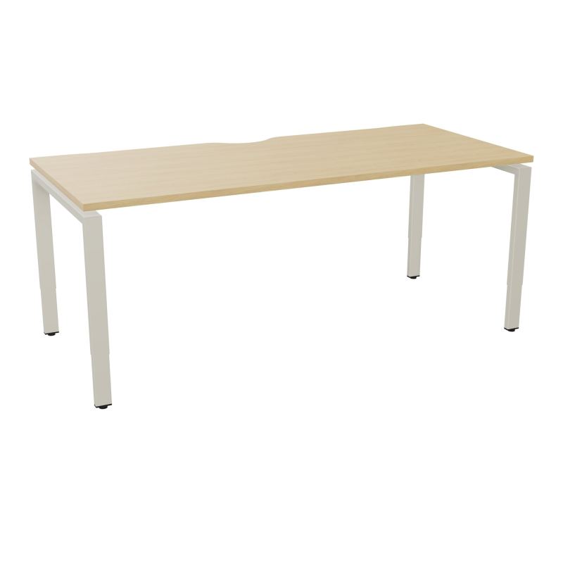 BUR RECT CONECT ECHANCRURE L180XP80CM PIEDS ARCHE RH FIN    R1 ZC