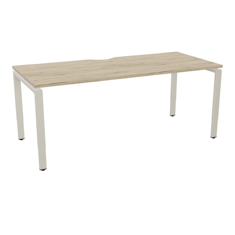 BUR RECT CONECT ECHANCRURE L180XP80CM PIEDS ARCHE RH FIN R3 ZC