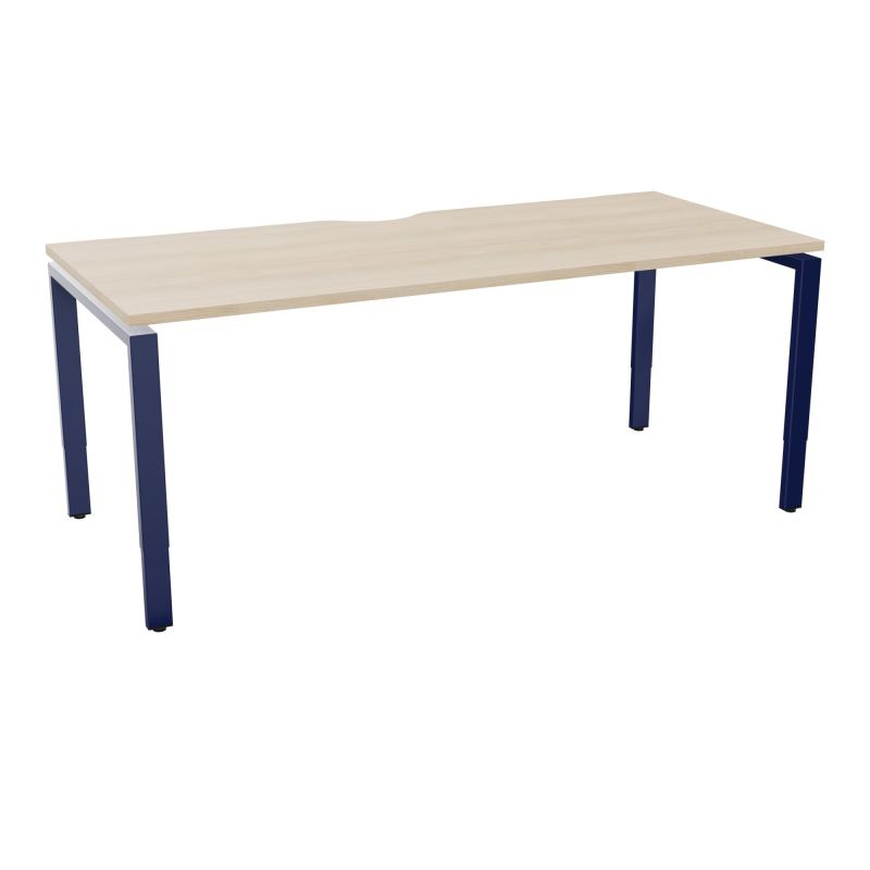 CONECT BUR RECT +ECHANCRURE L180XP80CM DECOR RZ PIEDS ARCHE RH FIN X4