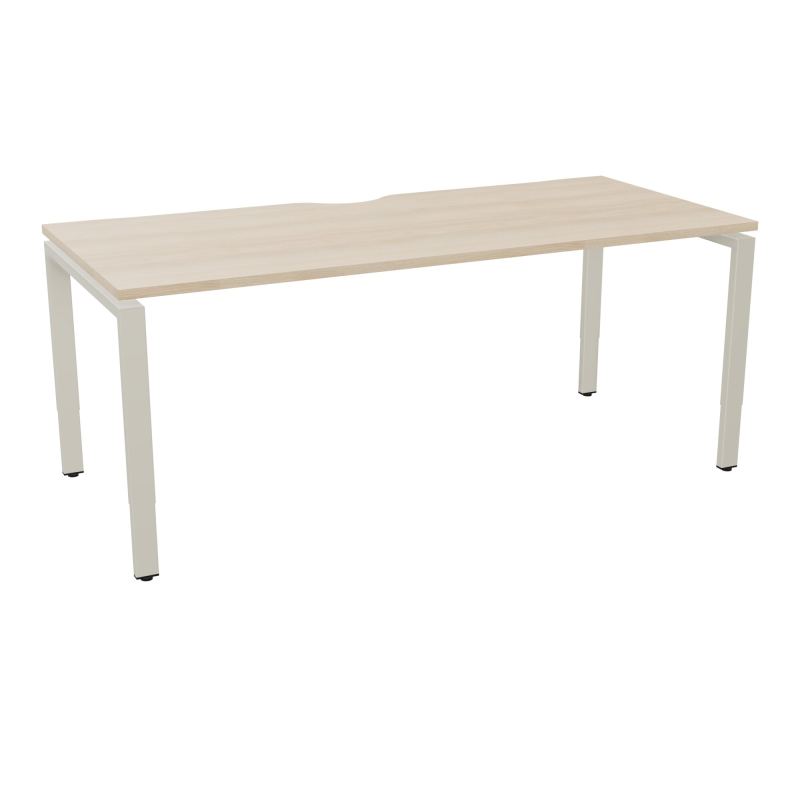 BUR RECT CONECT ECHANCRURE L180XP80CM PIEDS ARCHE RH FIN RZ ZC