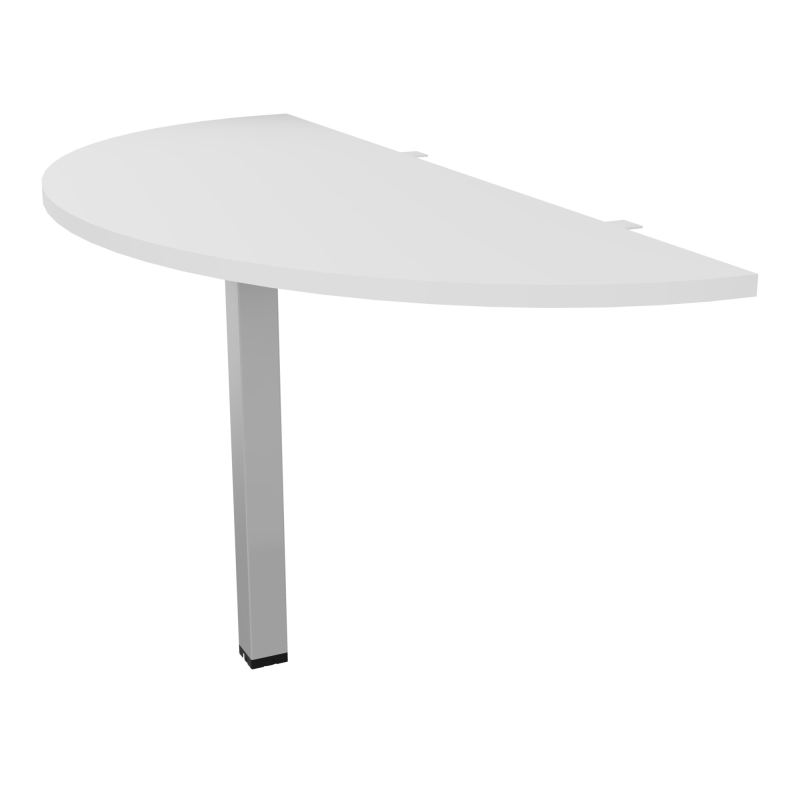 CONECT EXTENS.BENCH PLAN DEMI-ROND L142XP60CM EP25MM MG-PIED CARRE FX SA