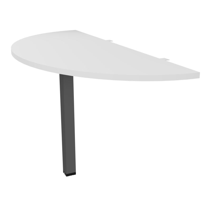 CONECT EXTENS.BENCH PLAN DEMI-ROND L142XP60CM EP25MM MG-PIED CARRE FX SC