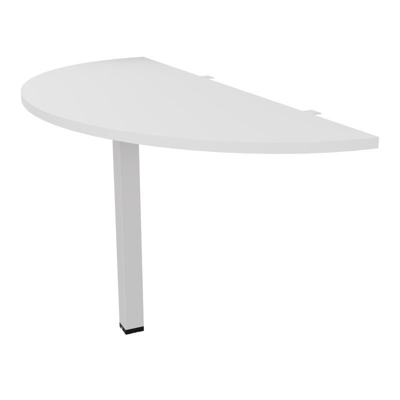 CONECT EXTENS.BENCH PLAN DEMI-ROND L142XP60CM EP25MM MG-PIED CARRE FX SD