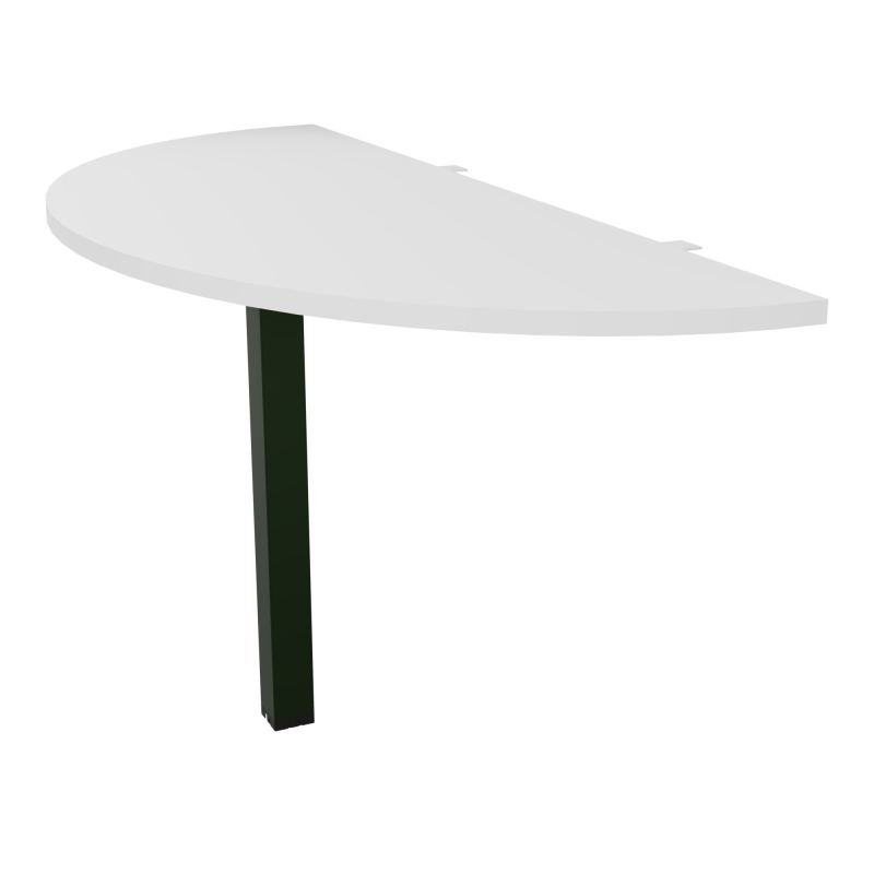 EXTENS BENCH CONECT PLAN DEMI-ROND L142XP60CM EP25MM -PIED CARRE FX MG ST