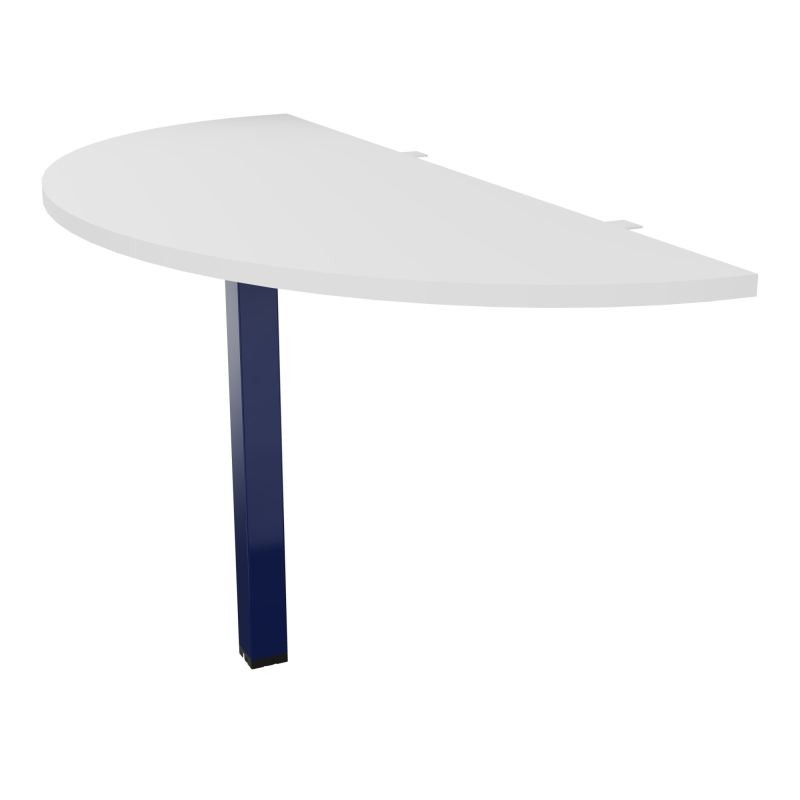 CONECT EXTENS.BENCH PLAN DEMI-ROND L142XP60CM EP25MM MG-PIED CARRE FX X4