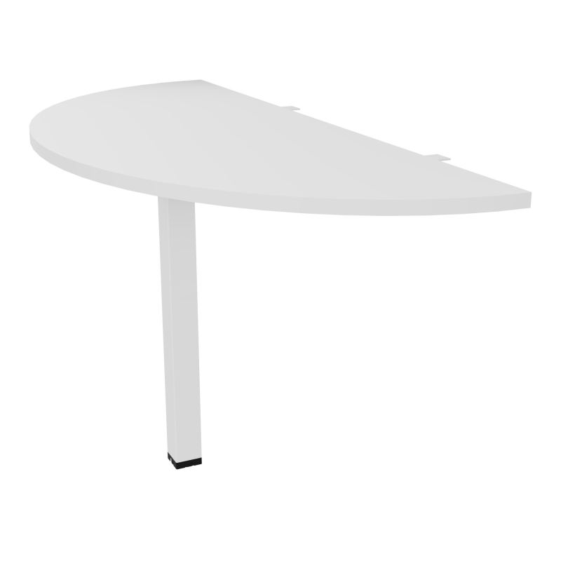 CONECT EXTENS.BENCH PLAN DEMI-ROND L142XP60CM EP25MM MG-PIED CARRE FX ZO