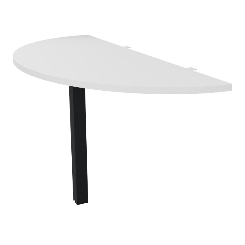 CONECT EXTENS.BENCH PLAN DEMI-ROND L142XP60CM EP25MM MG-PIED CARRE FX ZP