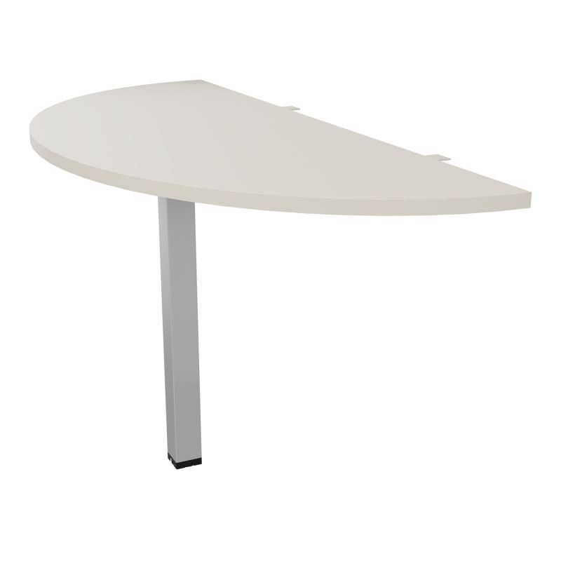 EXTENS BENCH CONECT PLAN DEMI-ROND L142XP60CM EP25MM -PIED CARRE FX N5 SA