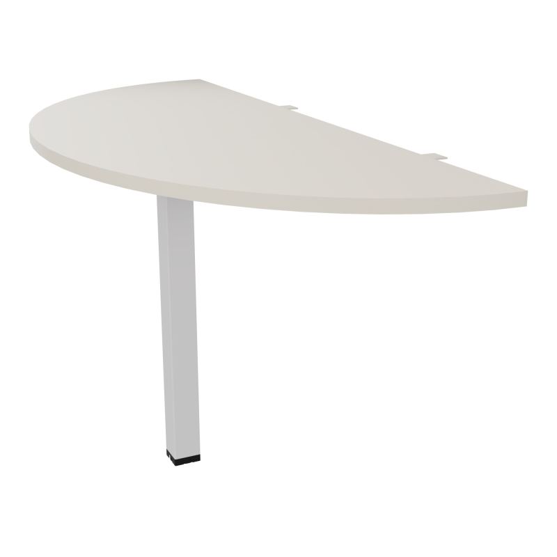 EXTENS BENCH CONECT PLAN DEMI-ROND L142XP60CM EP25MM -PIED CARRE FX N5 SD