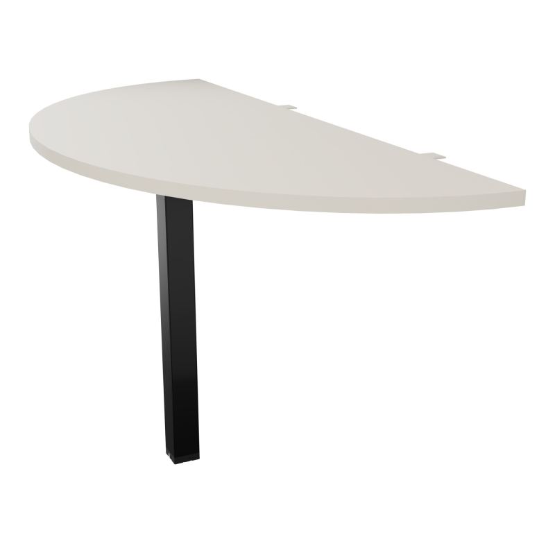 EXTENS BENCH CONECT PLAN DEMI-ROND L142XP60CM EP25MM -PIED CARRE FX N5 SG