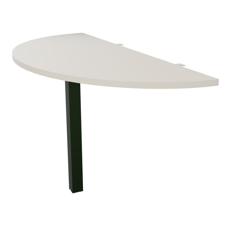 EXTENS BENCH CONECT PLAN DEMI-ROND L142XP60CM EP25MM -PIED CARRE FX N5 ST